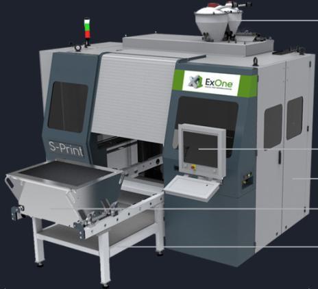 α) β) γ) Εικόνα 24a) Έγχρωμος 3D εκτυπωτής Projet CJP860Pro της 3D Systems β)μ-print Metal 3D Printer της ExOne γ) S-Print Sand Casting 3D Printer της ExOne 3.