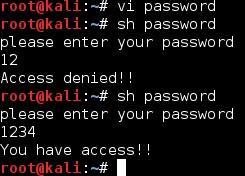 password read password if [ $password eq