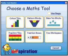 Visual Math Tools Colour tiles Pattern Block