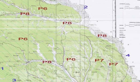 Figura Nr. 2-13 Unităţi geologice în judeţul Iaşi. Descrierea P6 la P8 se regăseşte în text Figura Nr.