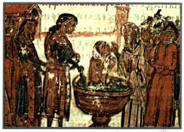 Η βάπτιση τον βούλγαρου ηγεμόνα Βόρη (Μιχαήλ).