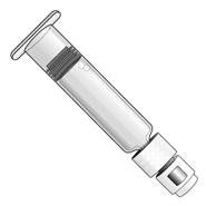 σύριγγα Luer-lock x1 Aποστειρωμένη βελόνα ασφαλείας x1 Mην