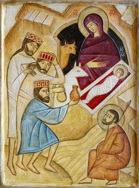 Christmas Apolytikion, Fourth Tone Thy Nativity, O Christ our God, hath shined the light of knowledge upon the world; for thereby they that worshipped the stars were instructed by a star to worship