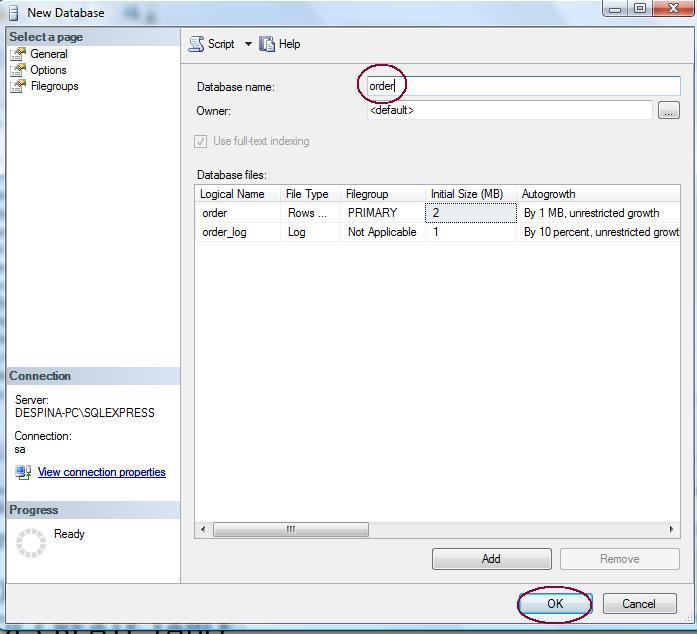ΔΗΜΙΟΥΓΙΑ ΒΔ ΜΕ SQL SERVER 2008