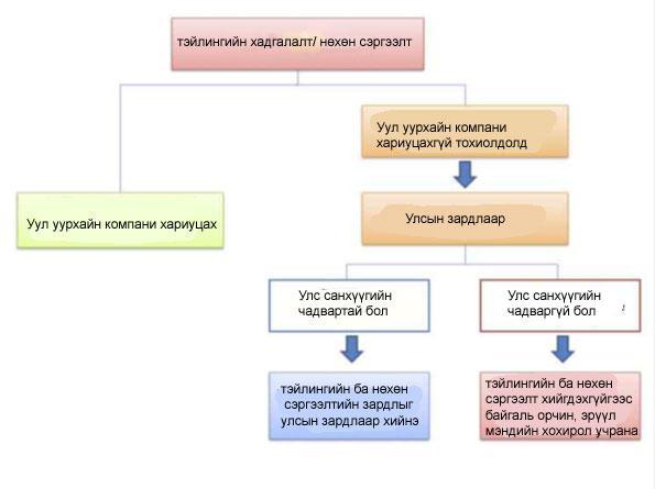 ёстой. ХБНГУ-ын ЭЗЯ-ны судалгаанд (4-р хуудас) нөхөн сэргээлтийн зардлыг төрийн байгууллага хариуцсан тохиолдлуудыг судлаад 1 ба 2-р зэргийн нөхөн сэргээлт гэж ангилжээ.