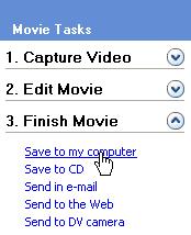 Αποθήκευση - Save Το Windows Movie Maker διαθέτει μια λίστα με 20 διαφορετικούς τρόπους για να αποθηκεύσει μια ταινία.