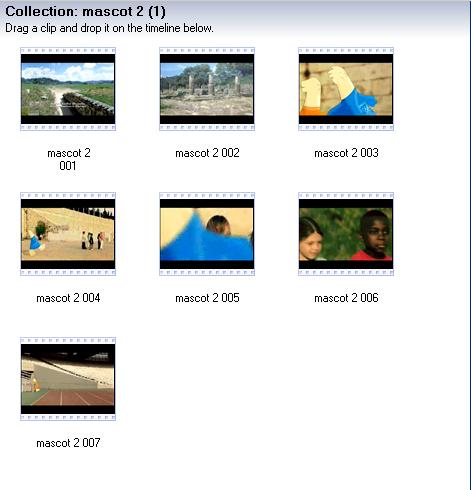 Collections Στο χώρο Collections εμφανίζονται τα video, οι φωτογραφίες και οι ήχοι που έχουν εισαχθεί στο ΜΜ2 για χρήση στην ταινία που θα δημιουργηθεί.