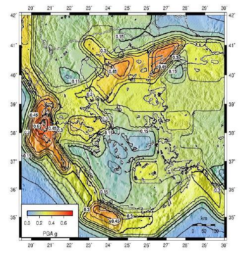Κεφάλαιο 2 Σεισμική Επικινδυνότητα του Βράχου της Ακρόπολης των Αθηνών Το 2007 δημοσιεύτηκαν δύο μελέτες σεισμικής επικινδυνότητας για τον ελλαδικό χώρο.