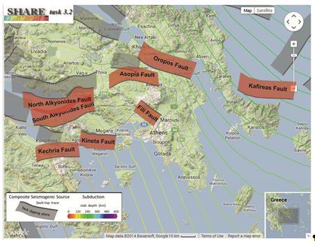 Κεφάλαιο 2 Σεισμική Επικινδυνότητα του Βράχου της Ακρόπολης των Αθηνών 2.2.2 Επιλογή Σεναρίων Σεισμών Τα σενάρια σεισμών που εξετάστηκαν στο πλαίσιο της παρούσας εργασίας είναι: Σεισμός μεγέθους 6.