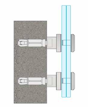 Loading Category (Impact Test) Οικιακή χρήση & Γραφεία Residential and Office buildings ΠΡΟΣΟΧΗ: Η σύνδεση των υαλοπινάκων μεταξύ τους, μέσω κουπαστής (με στήριγμα 4148 ή F85-451) βελτιώνει τον