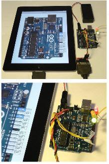 Εικόνα 13. H σύνδεση Arduino ipad. Ο μικροελεγκτής εκτελεί το ίδιο πρόγραμμα το E.5.