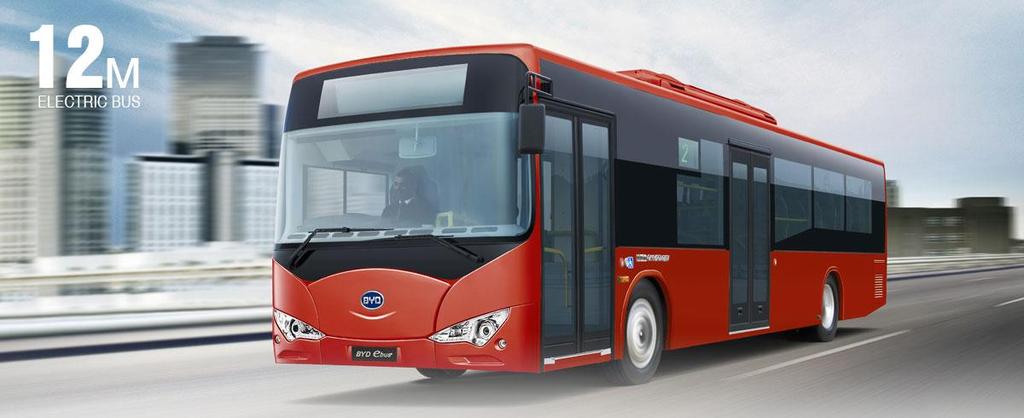3.20.4 Λεωφορείο 12 μέτρων Εικόνα 3.23. BYD electric bus 12m. Σε αυτό του είδους λεωφορείο υπάρχουν παραλλαγές τόσο ως προς τον αριθμό των μπαταριών όσο και τις πόρτες, τις οποίες διαθέτουν.