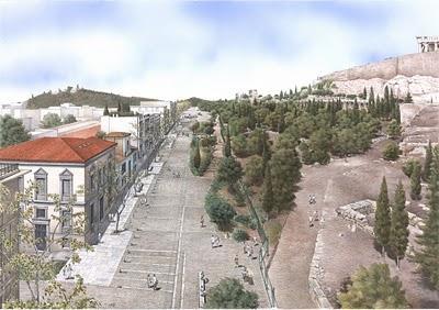 Σήμερα η οδός Διονυσίου Αρεοπαγίτου αποτελεί τον μεγαλύτερο χώρο περιπάτου της Αθήνας.