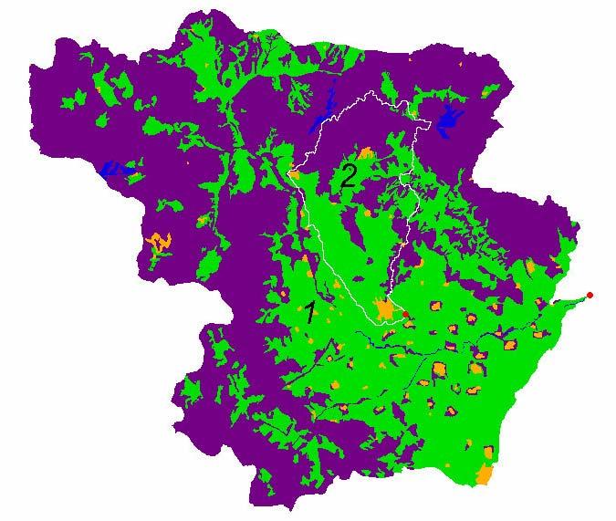 Deforestation % Change 35 30 25 20 15 10 5 0 10 20 100 1000 Return Period Σχήµα 19: Σενάριο αλλαγής χρήσης γης: Καταστροφή του