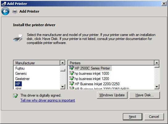 11. Στην ενότητα Install the print driver (Εγκατάσταση του προγράμματος οδήγησης εκτύπωσης),