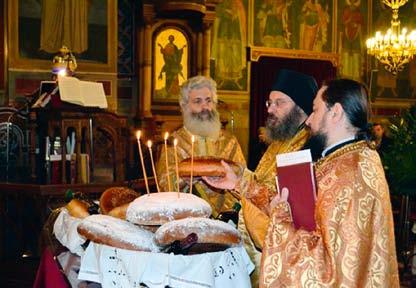 Ὁσίας Φιλοθέης καὶ διαβάστηκαν κόλλυβα πρὸς τιμὴν καὶ μνήμην τῆς Ἁγίας τῶν Ἀθηνῶν.