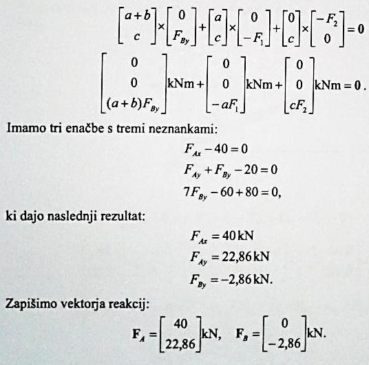 V vsaki točki T krivulje K lahko izračunamo notranjo silo F N in notranji moment M N. Ti dve veličini predstavljata reducirano dvojico porazdeljene notranje sile v prečnem prerezu P telesa B.