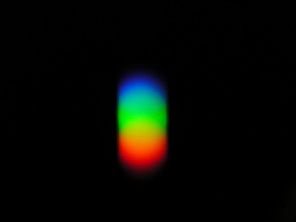 Εικόνα 9 Ο φωτεινός δίσκος της Πανσέληνου σπάει σε επικαλυπτόμενους πολύχρωμους δίσκους, όταν τον κοιτάξουμε μέσα από τον