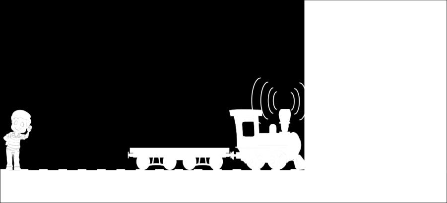 Ο ακίνητος παρατηρητής που βρίσκεται πάνω στις γραμμές και πίσω από το τρένο, ακούει