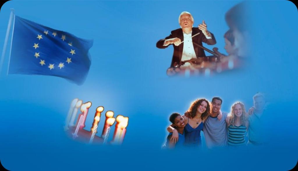 Σύμβολα Σύμβολα Σημαία Μέρα της Ευρώπης 9 Μάη Ύμνος Σύνθημα: Ενωμένοι