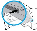 β. Μέσω του ανοίγματος, κυλήστε την αριστερή πλευρά την μονάδας εκτύπωσης διπλής όψης στον αριστερό οδηγό και, στη συνέχεια πιέστε την μπλε γλωττίδα για να ασφαλίσει. 5.
