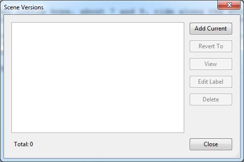 3 of 9 It is simple. I right-click anywhere in the scene, and when I do, I see this menu: I click Add and then Scene Version.