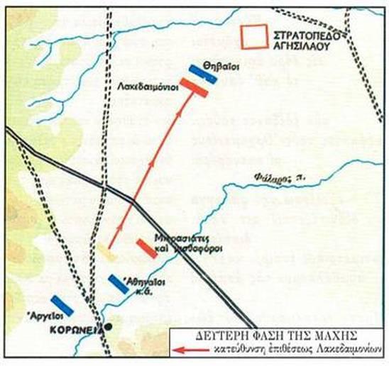 5. Ο Αγησίλαος δίνει τις τελευταίες οδηγίες στο στράτευμά του λίγο πριν τη