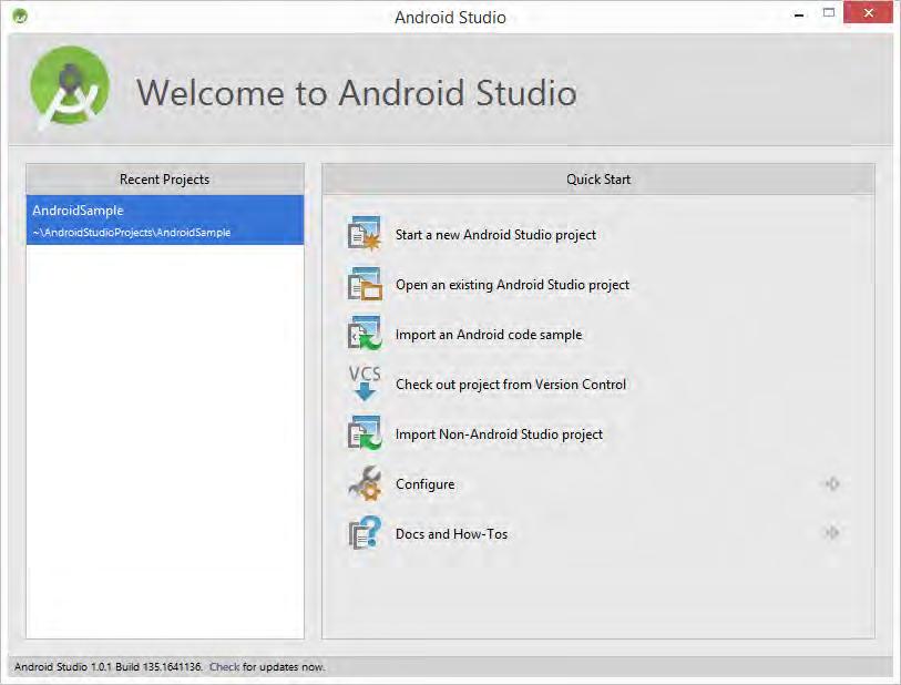 3.2.2 Εγκατάσταση του Android Studio Μετά τη λήψη, τα ακριβή βήματα για να εγκαταστήσετε το Android Studio διαφέρουν ανάλογα με το λειτουργικό σας σύστημα.