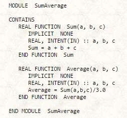 Modules Γενικά-Σύνταξη MODULE module-name IMPLICIT NONE [specification part] CONTAINS [internal-functions] END MODULE module-name 1.