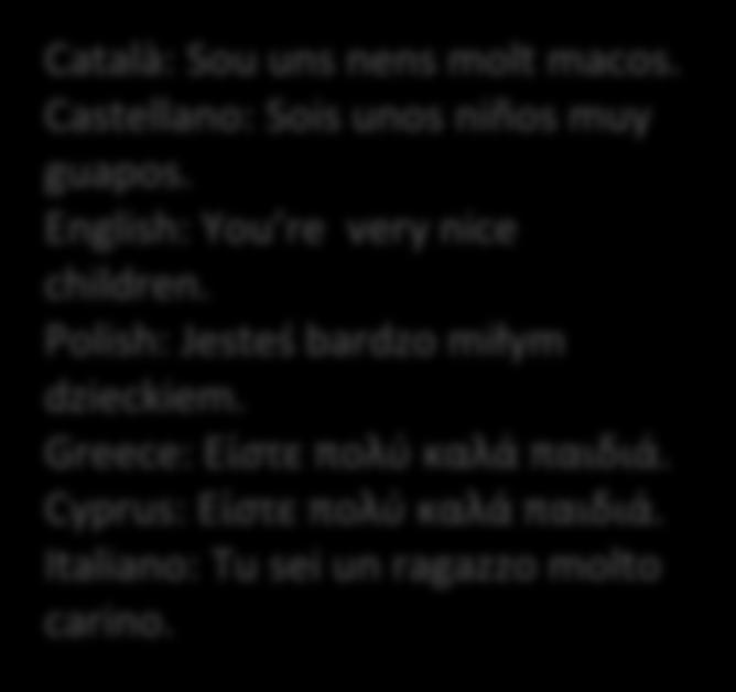 Català: Sou uns nens