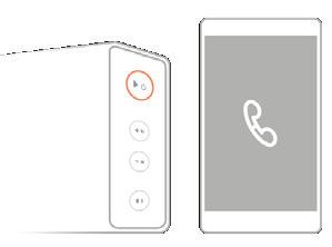 Κινητό Όταν συνδέετε το κινητό με το ηχείο μέσω Bluetooth, το ηχείο σε περίπτωση εισερχόμενης κλήσης θα σταματήσει την