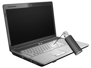 4 Καθαρισμός TouchPad και πληκτρολογίου Η ύπαρξη σκόνης και δαχτυλιών στο TouchPad μπορεί να προκαλέσει αναπήδηση του δείκτη στην οθόνη.