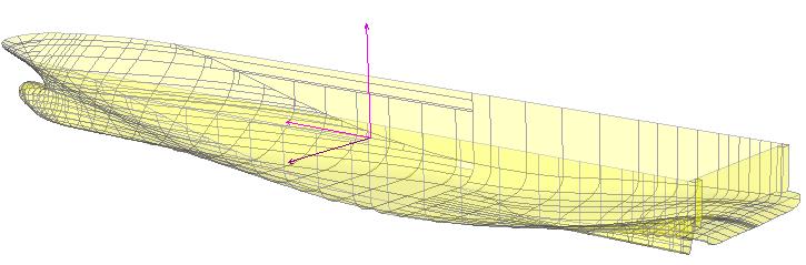 Σχήμα 3.3. Γραμμές του πλοίου αναφοράς A2 - Aft End View.