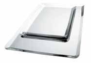 Steel 18/10 Oval tray with gold plated handles & rim Cms 45x30 65045 39,70 1