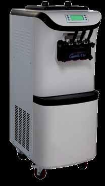 FREON R200 και R404a. Παραγωγή: 20Lt παγωτό/ώρα.
