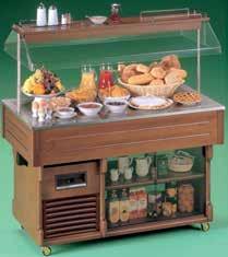 190 Buffet θερμαινόμενο με κεραμική επιφάνεια. Διαστάσεις: 200x100x90x144cm. Θερμοκρασία ; +30/+110ºC.