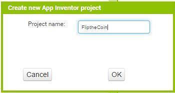 Για την εφαρμογή που θα δημιουργήσουμε στην συνέχεια, προτείνεται το όνομα: FlipTheCoin.