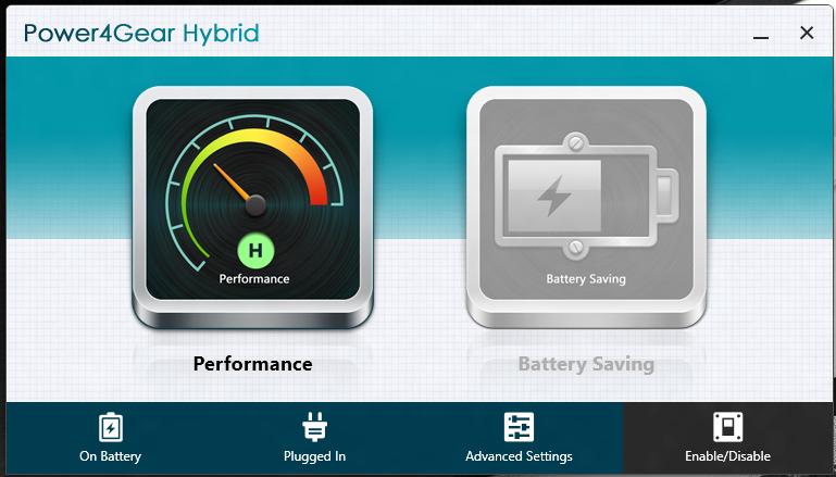Power4Gear Hybrid Βελτιστοποιήστε την απόδοση του Φορητού Η/Υ σας χρησιμοποιώντας τις λειτουργίες εξοικονόμησης ενέργειας στο Power4Gear.