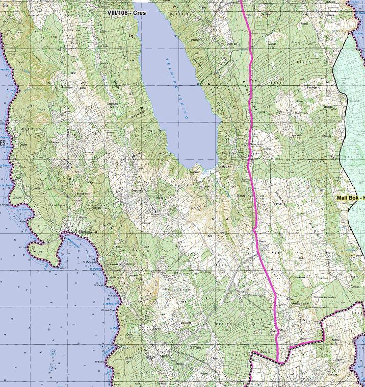 3.1.12.Lovstvo Lokacija zahvata smještena je na području Zajedničkog županijskog lovišta VIII/108 - Cres (slika 3.1.12.) ustanovljenom sukladno Zakonu o lovstvu ( Narodne novine, br.