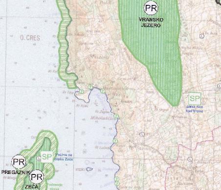 Slika 3.2-3. Izvod iz kartografskog prikaza PPŽ Primorsko-goranske: 3a.