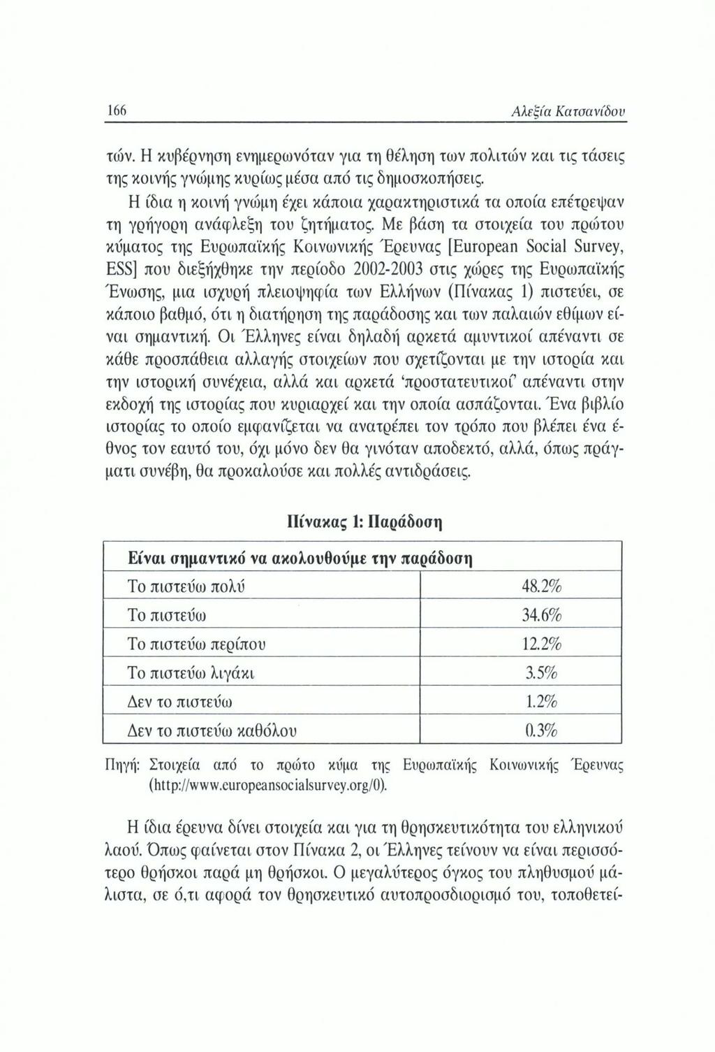 166 Αλφα Κατσανίδου των. Η κυβέρνηση ενημερωνόταν για τη θέληση των πολιτών και τις τάσεις της κοινής γνώμης κυρίως μέσα από τις δημοσκοπήσεις.
