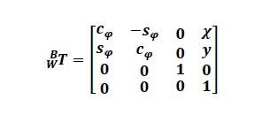 γωνία φ, ορίζει τον προσανατολισμό στο επίπεδο (σε σχέση με τον θετικό ημιάξονα Χ), του τρίτου μέλους. Έτσι ο γενικός μετασχηματισμός έχει την περίπτωση αυτή την μορφή, (3.