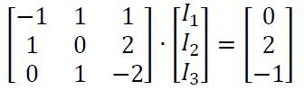 4.2 Μέθοδος κλαδικών ρευμάτων Έχοντας στη διάθεσή μας τρεις γραμμικές εξισώσεις με τρεις αγνώστους μπορούμε να εφαρμόσουμε όποια μέθοδο θέλουμε για να