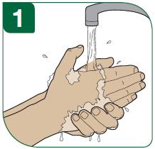 Γ) Ανασύσταση και αναρρόφηση του ενέσιμου διαλύματος, βήμα προς βήμα 1 - Πλύνετε τα χέρια
