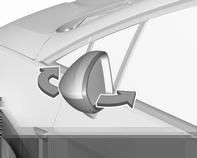 44 Κλειδιά, πόρτες και παράθυρα Εξωτερικοί καθρέπτες Σφαιρικό σχήμα Ο κυρτός εξωτερικός καθρέπτης στην πλευρά του οδηγού περιλαμβάνει μια ασφαιρική περιοχή και μειώνει τα "τυφλά" σημεία.
