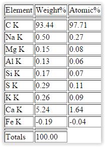 Εντοπισμός νανοΐνας κυτταρίνης. Πίνακας 11.
