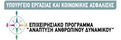 Π. Ανάπτυξη Ανθρώπινου Δυναμικού, Εκπαί-δευση και Δια Βίου Μάθηση στο ΕΣΠΑ 2014-2020 στο Η πράξη συγχρηματοδοτείται από το Ευρωπαϊκό Κοινωνικό Ταμείο (ΕΚΤ) και την Πρωτοβουλία για την Απασχόληση των