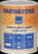 Δοχεία 0,9 Kg 9 Kg Μαστίχα αρμών Harma Bond Μαστίχα αρμών σε μορφή πάστας, υδατικής διασποράς, κατάλληλη για γέμισμα, πλήρωση, στοκάρισμα κενών, αρμών, ρωγμώσεων κ.α. Αδιάβροχη, ελαστική & μετά από τη σκλήρυνσή της, μπορεί να βαφεί.