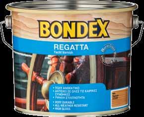 Bondex Regatta Άχρωμο βερνίκι θαλάσσης αλκυδικής βάσης για όλους τους τύπους ξύλου εσωτερικά & εξωτερικά, όπου απαιτείται υψηλή αντοχή σε καιρικές συνθήκες και τριβές Στιλπνότητα: Πολύ γυαλιστερό