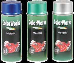 Σπρέι διακοσμητικά Colorworks Μεταλλικά Για να δημιουργήσετε ένα λαμπρό διακοσμητικό αποτέλεσμα χρησιμοποιείστε το μεταλλικό σπρέι της